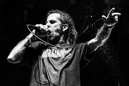 Randy Blythe í essinu sínu á tónleikum með Lamb of God. &#8203;