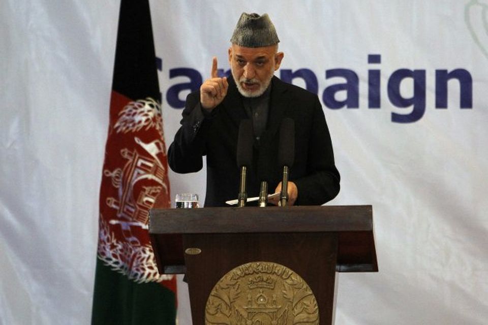 Hamid Karzai forseti Afganistan hvatti til aukinnar menntunar stúlkna.