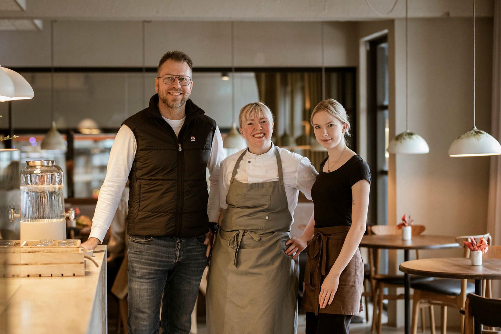 Viggó Vigfússon, Þórey Lovísa Sigurmundsdóttir og Guðrún Klara Sigurðardóttir á …