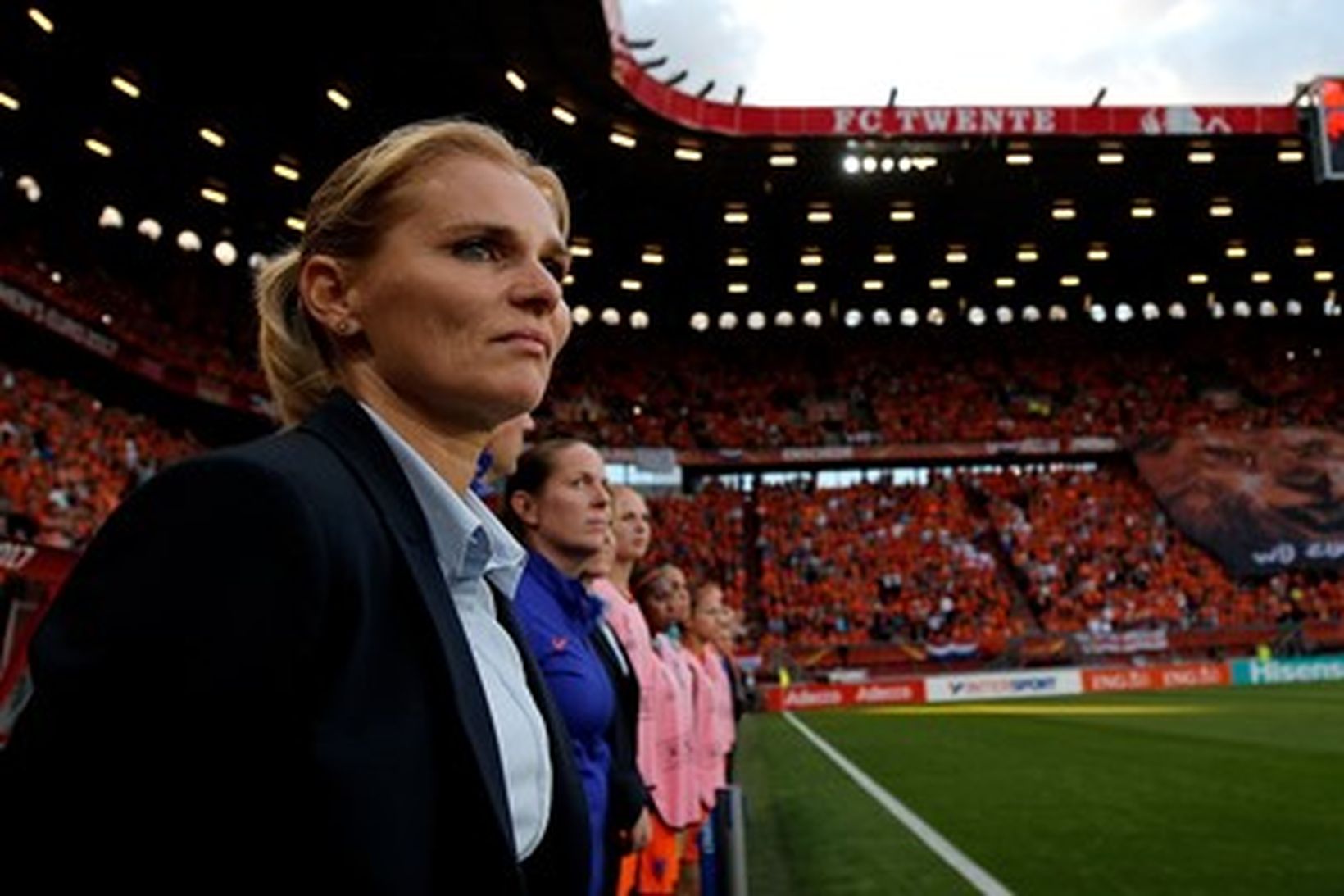 Sarina Wiegman stýrði Hollandi til sigurs á EM 2017.