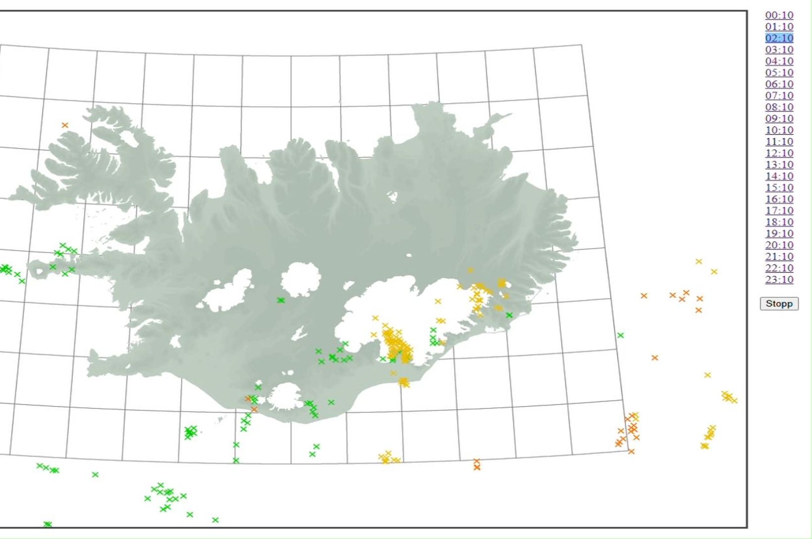 Myndskeið: Eldingar yfir landinu