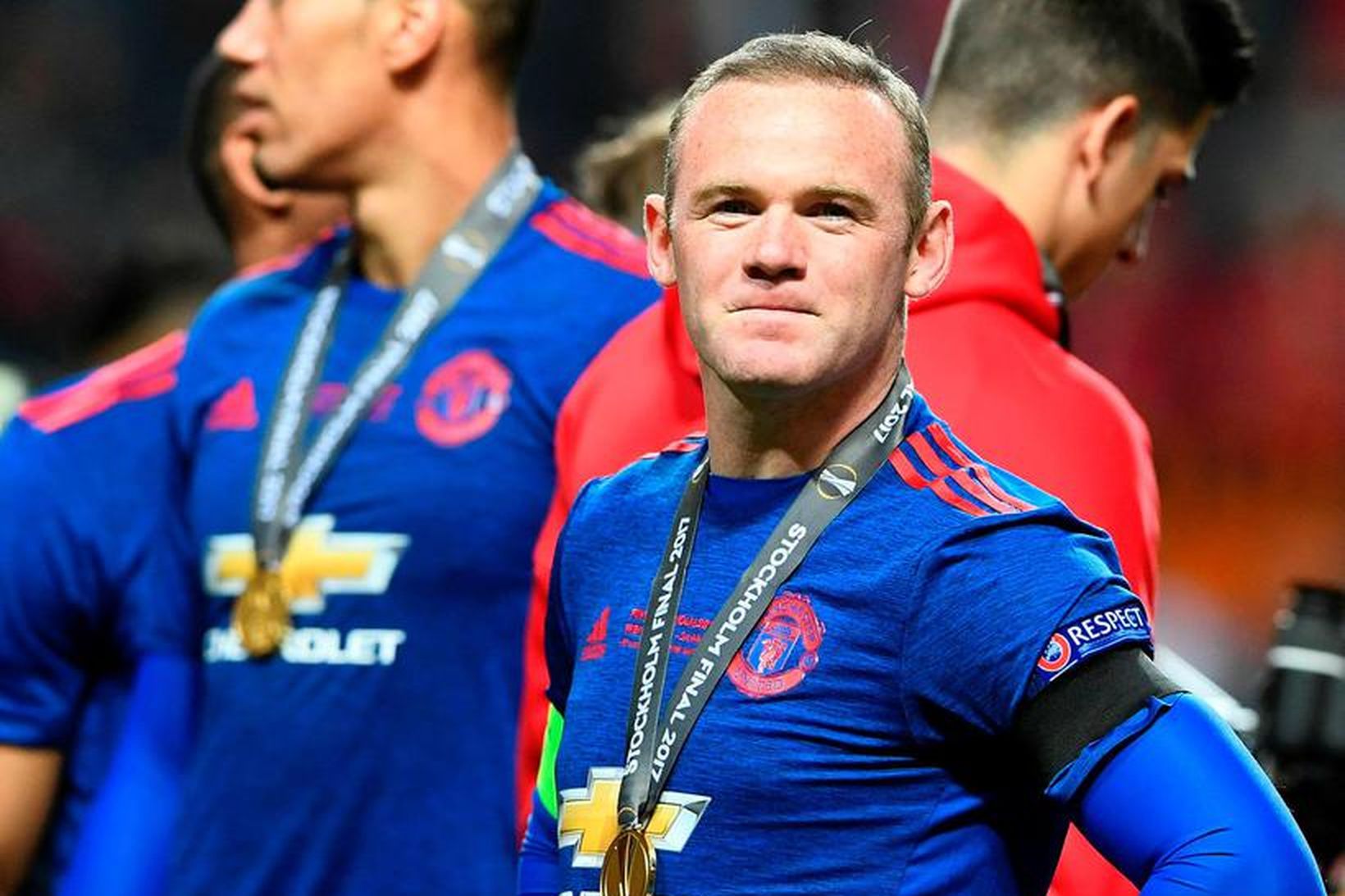 Wayne Rooney fagnar sigri Manchester United í Evrópudeildinni í gærkvöld.