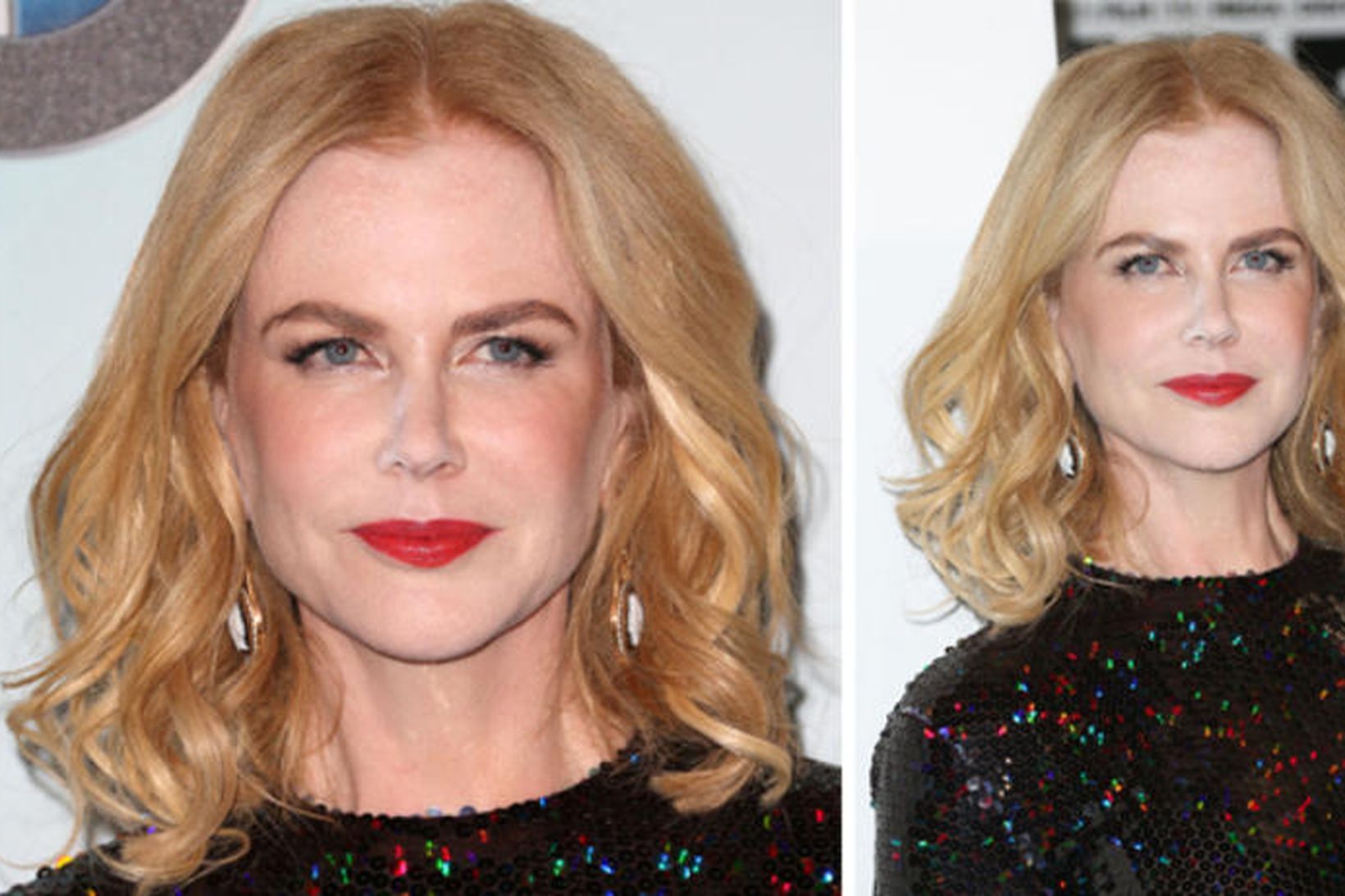 Förðun Nicole Kidman myndaðist afar illa.