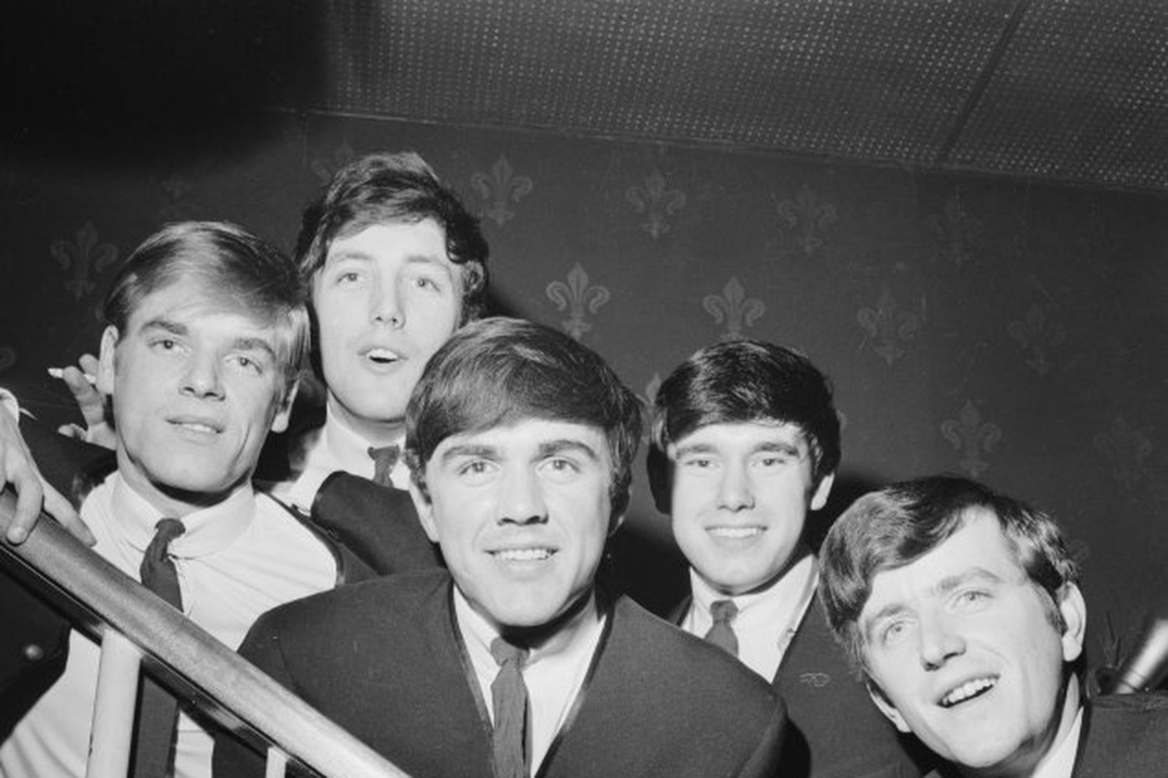 Hljómsveitin The Dave Clark Five á velmektardögunum á öndverðum sjöunda …