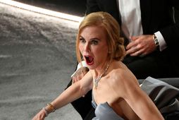 Mynd af Nicole Kidman með kjálkann í gólfinu á Óskarnum hefur verið deilt víða. Hún …
