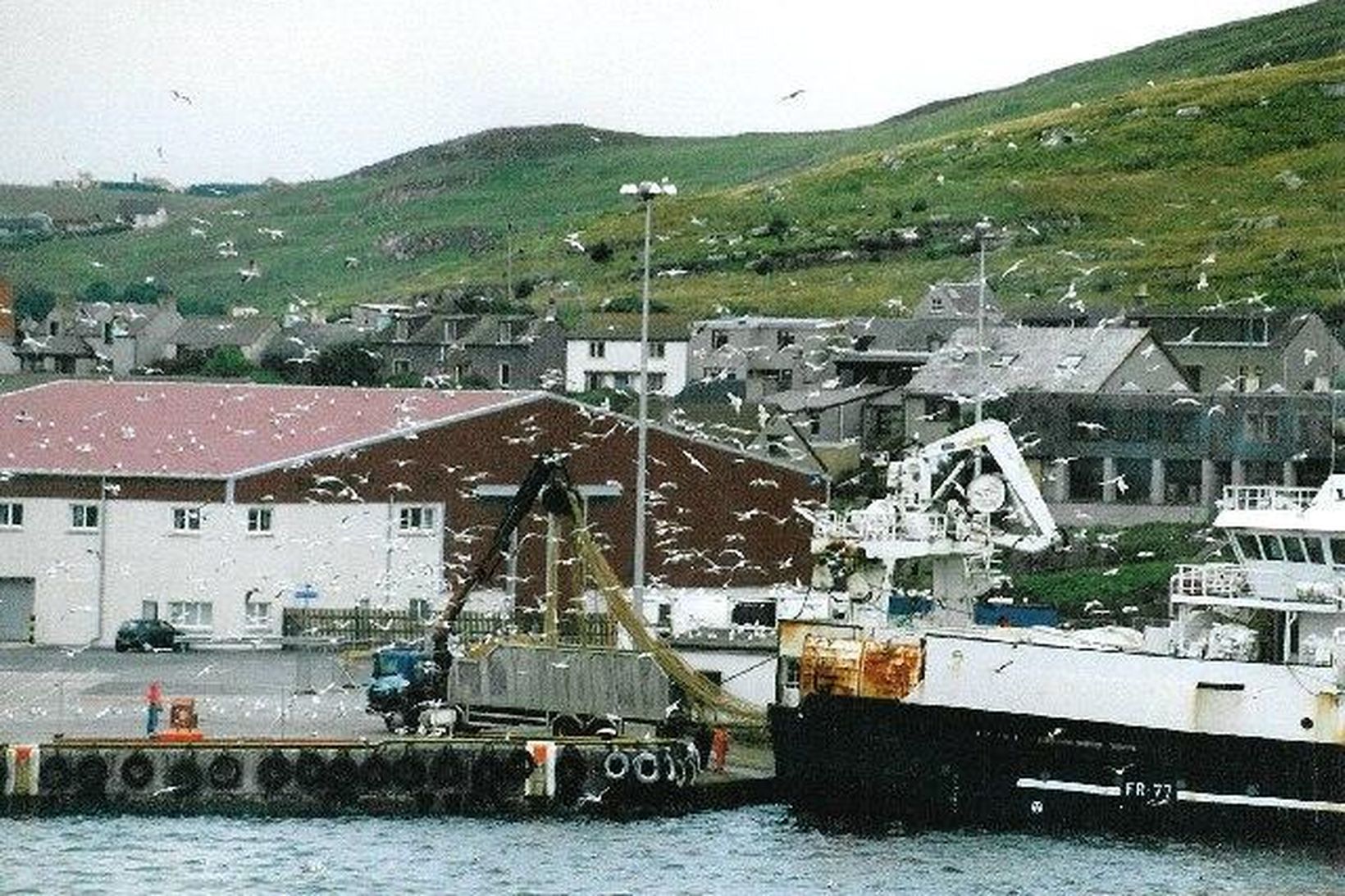 Höfnin í Lerwick á Hjaltlandi.