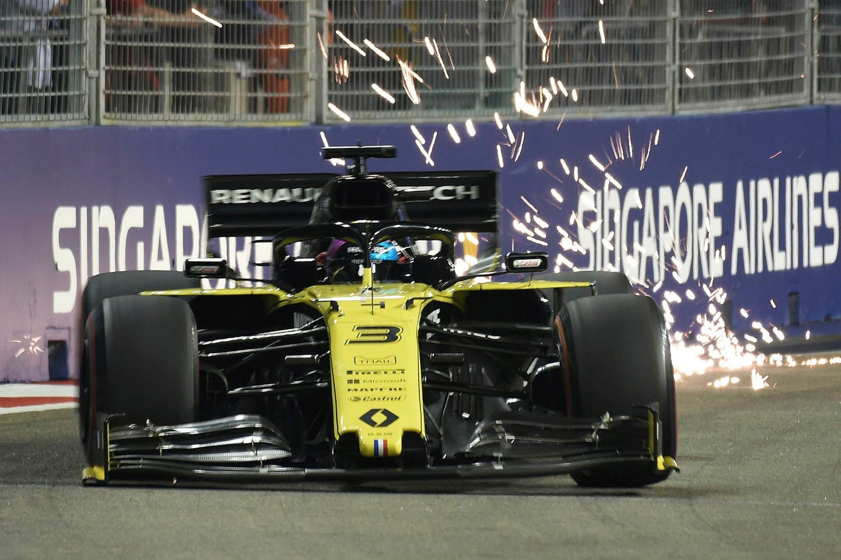 Daniel Ricciardo í tímatökunni í Singapúr.