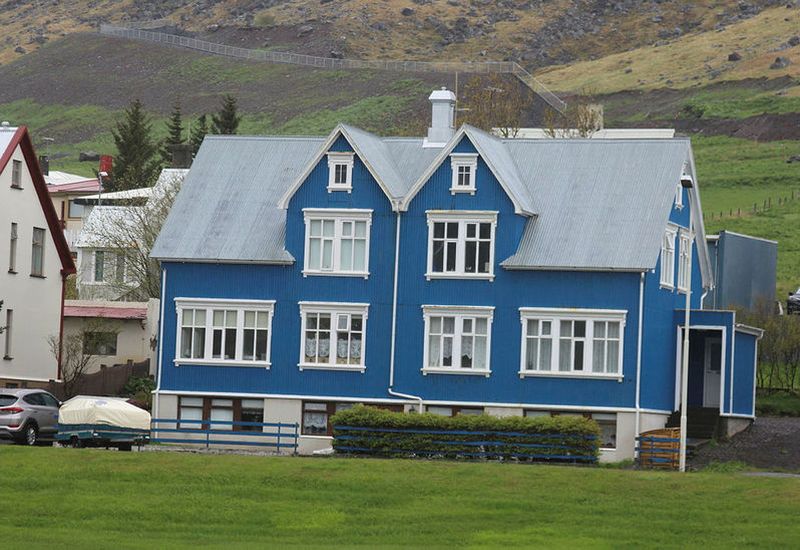 Former President Ólafur Ragnar Grímsson's childhood home in Ísafjörður.