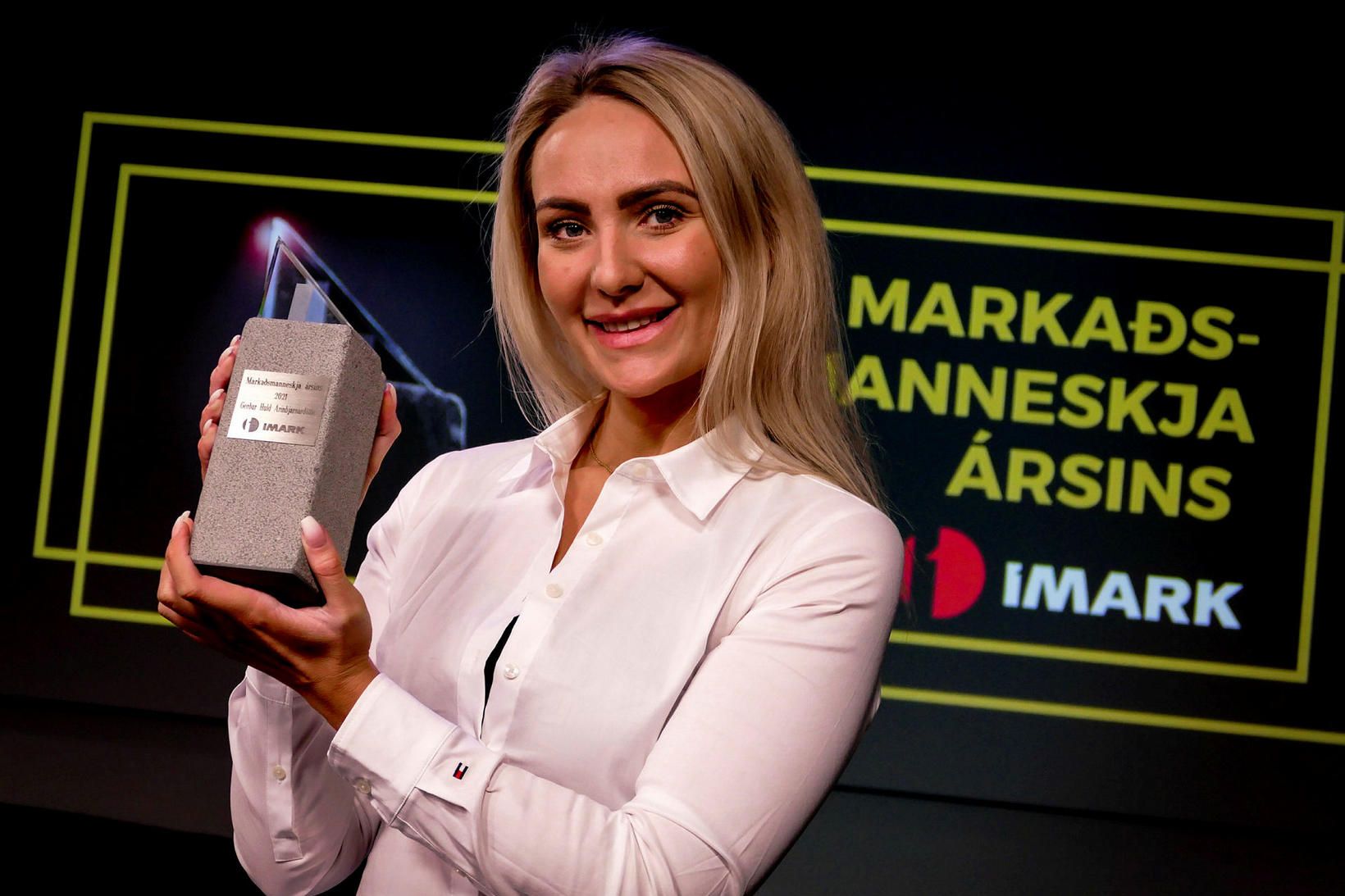 Gerður Arinbjarnardóttir, eigandi Blush, var valin Markaðsmanneskja ársins 2021.