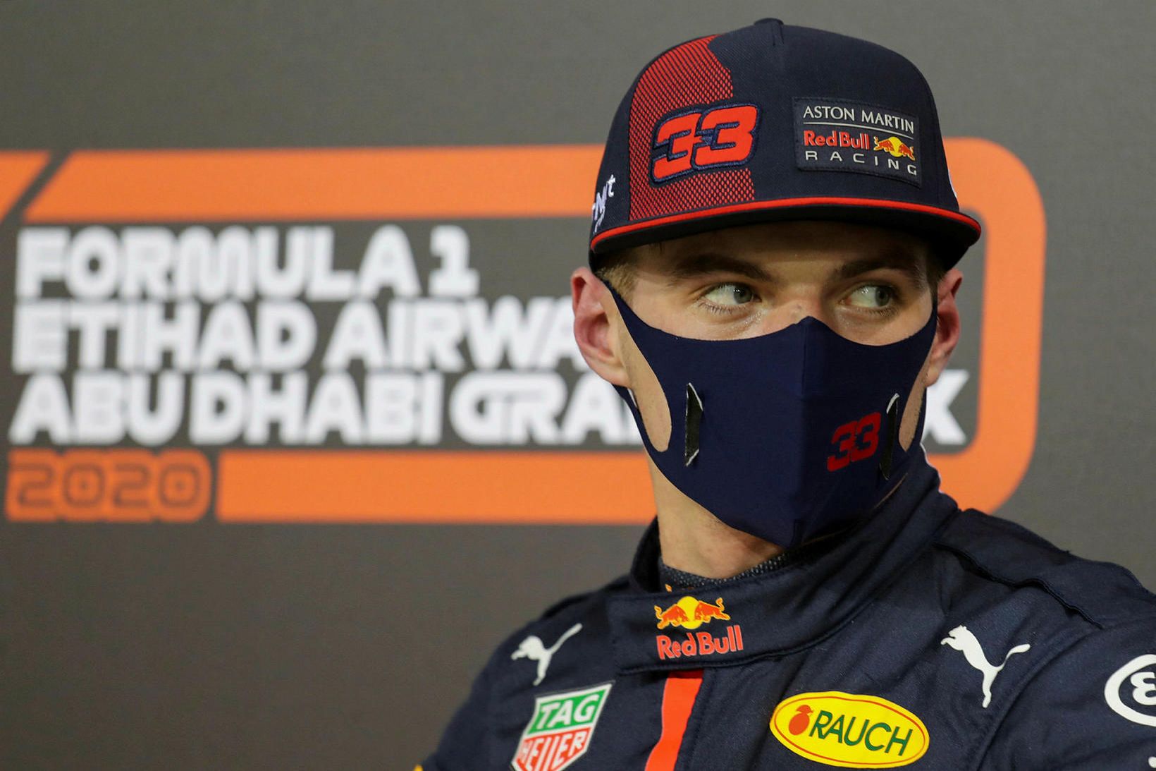 Max Verstappen í Abu Dhabi í dag.
