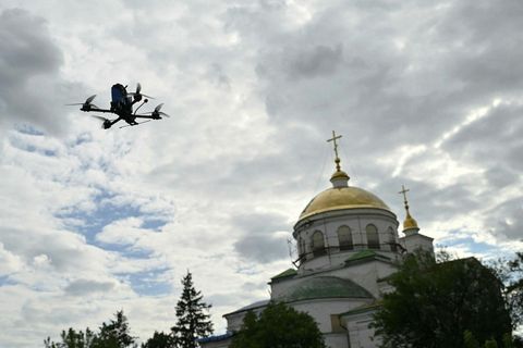 Drone in flight.