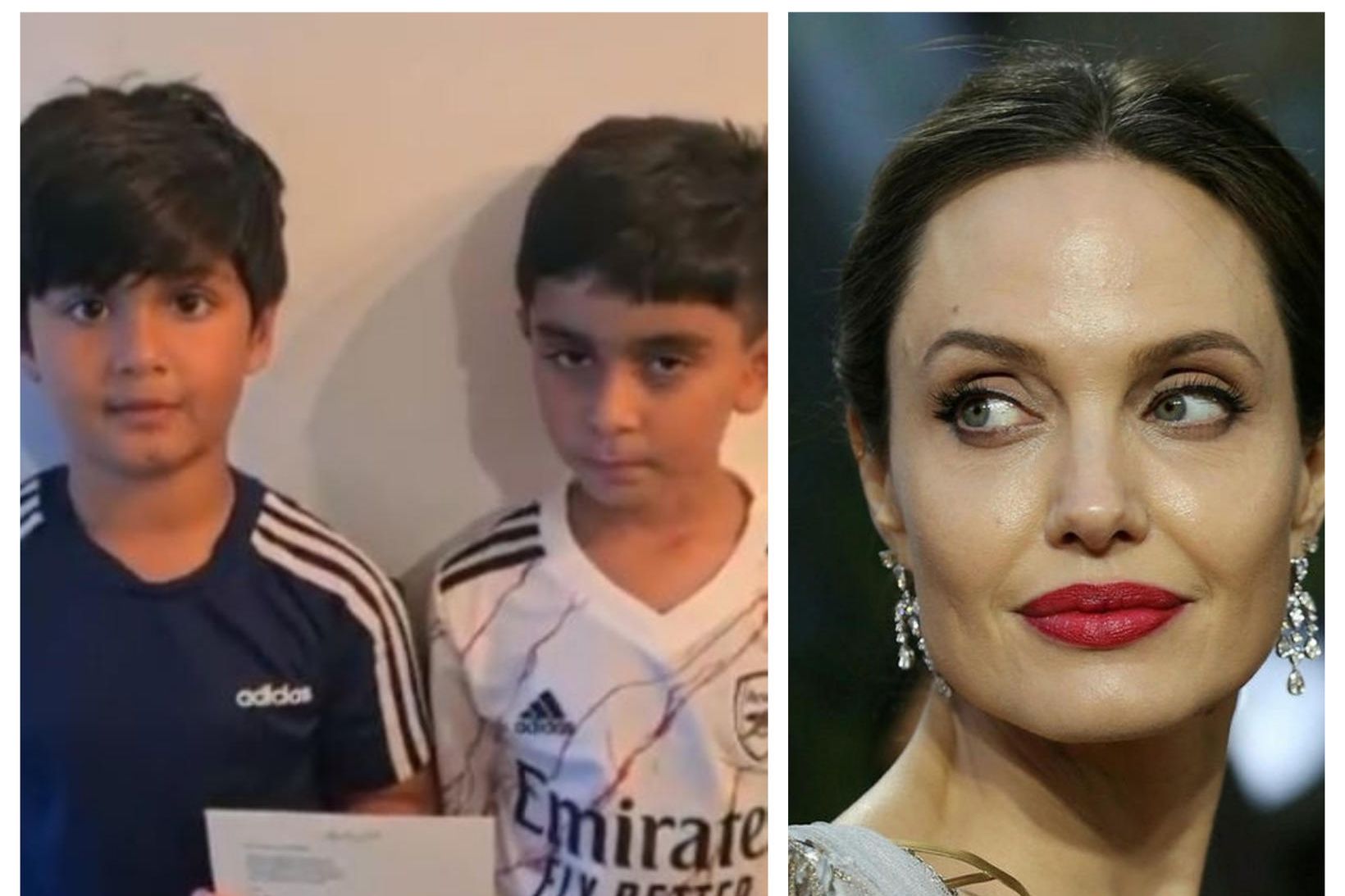 Angelina Jolie styrkti söfnun þeirra Ayaans Moosa og Mikaeels Ishaaqs.