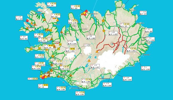 Skriður fallið á Vestfjörðum og Tröllaskaga