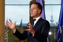 Mark Rutte, framkvæmdastjóri NATO, ræddi við blaðamenn í Þýskalandi í dag.