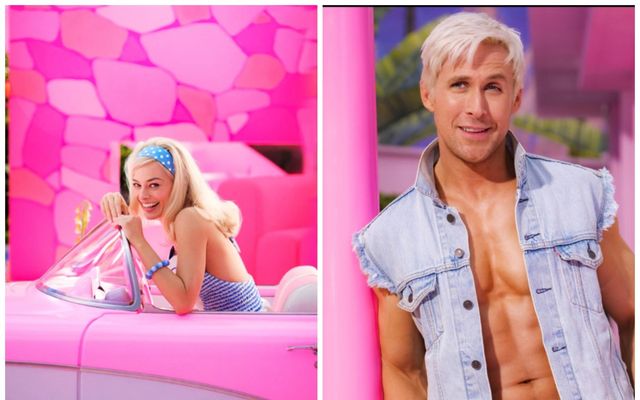 Margot Robbie og Ryan Gosling fara með hlutverk Barbie og Ken í kvikmyndinni Barbie.