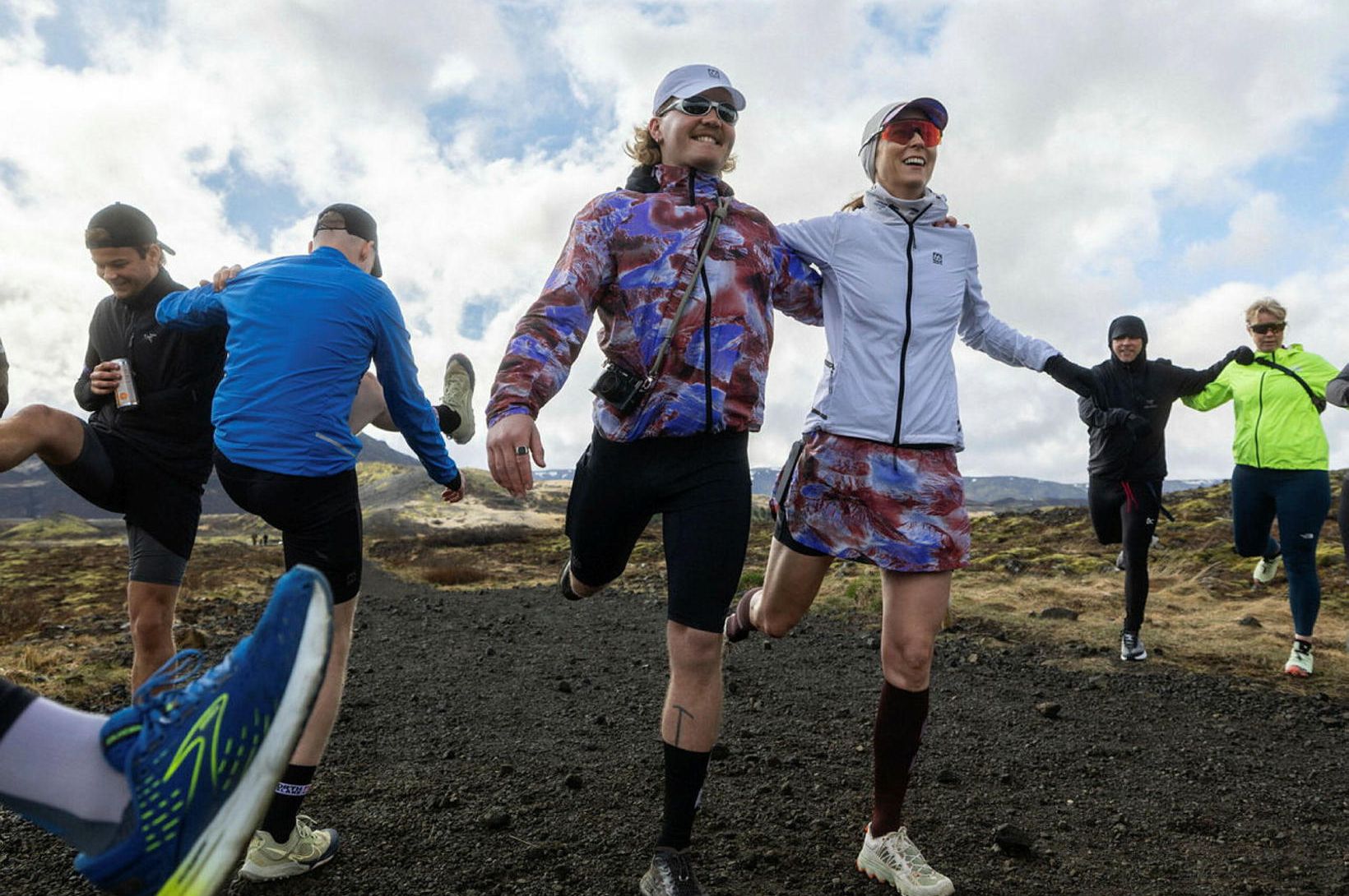 Elísabet og Bjartur leiddu hlaup á Helgafelli