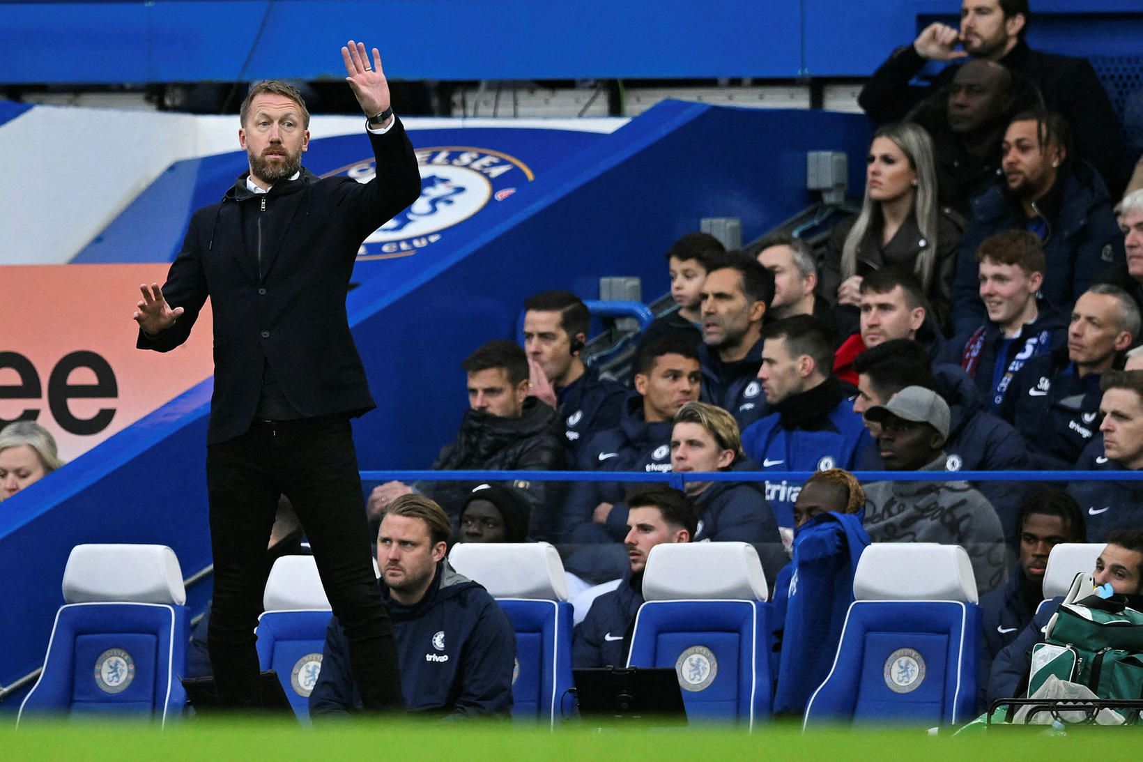 Graham Potter stýrði Chelsea í síðasta skipti í gær.