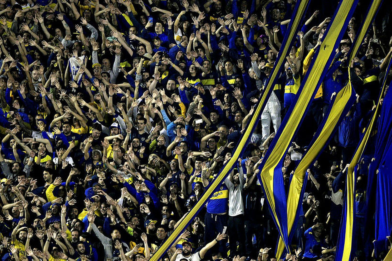 Stuðningsmenn Boca Juniors kunna að hvetja sína menn áfram.