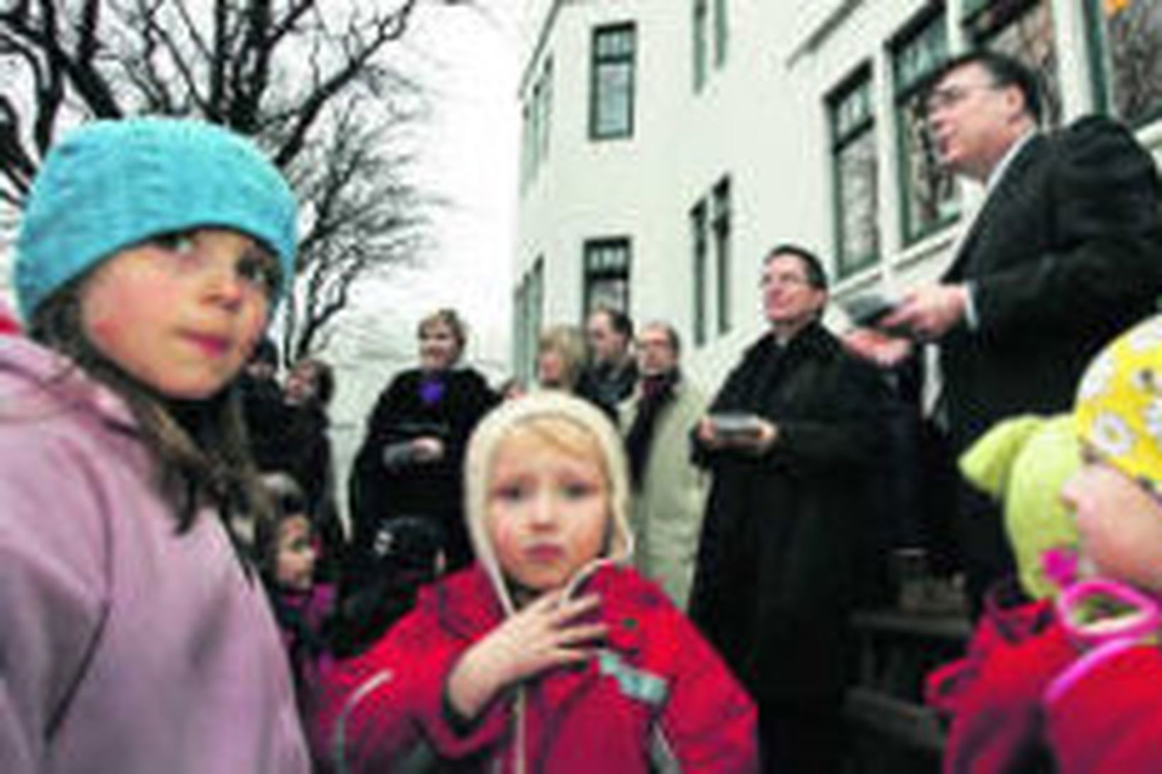 Forsætisráðherra og biskup Íslands á Laufásborg