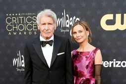 Leikarahjónin Harrison Ford og Calista Flockhart.