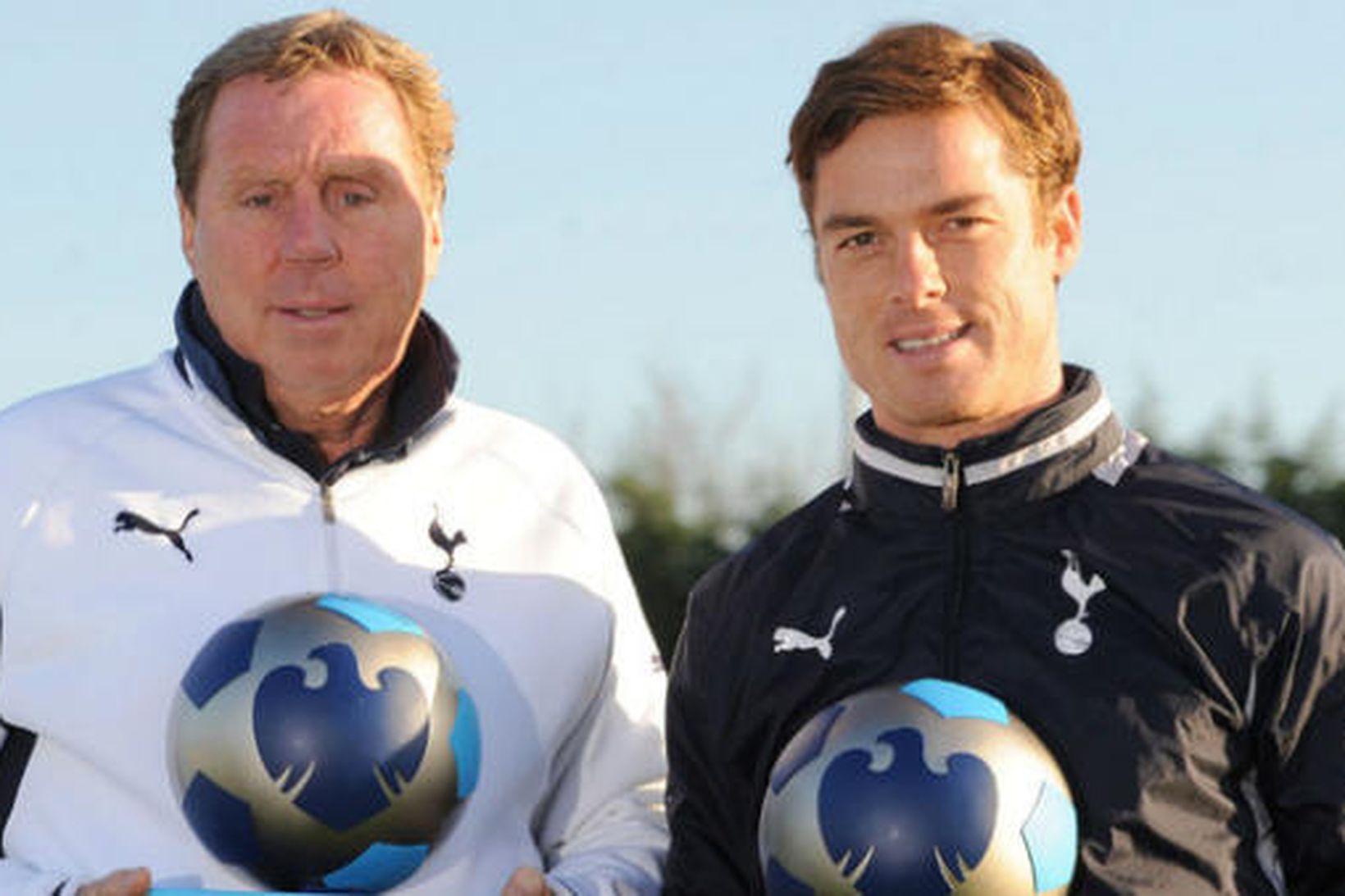 Harry Redknapp og Scott Parker með viðurkenningar sínar.