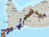 The map shows the earthquakes that have occurred since the eruption began on April 1st until today (11 am).