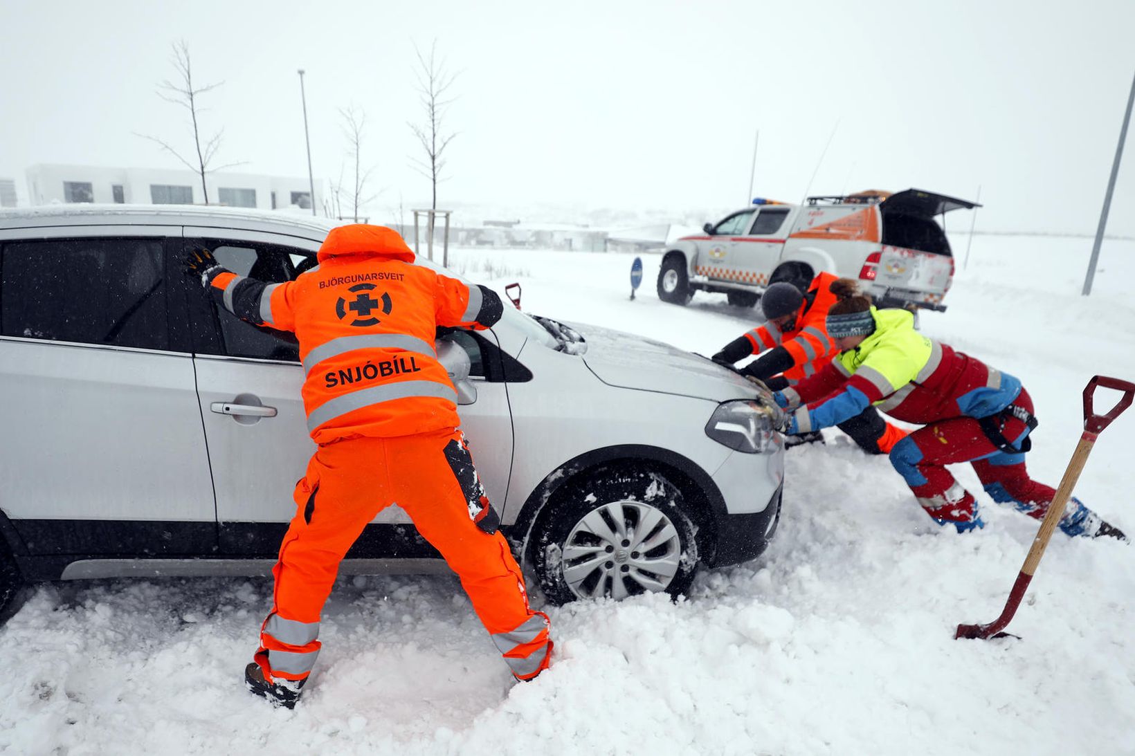 Töluverður snjór er í höfuðborginni.