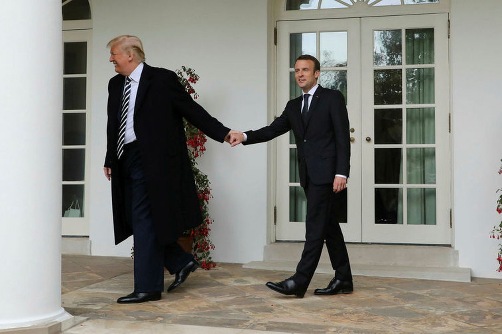 Donald Trump og Emmanuel Macron.