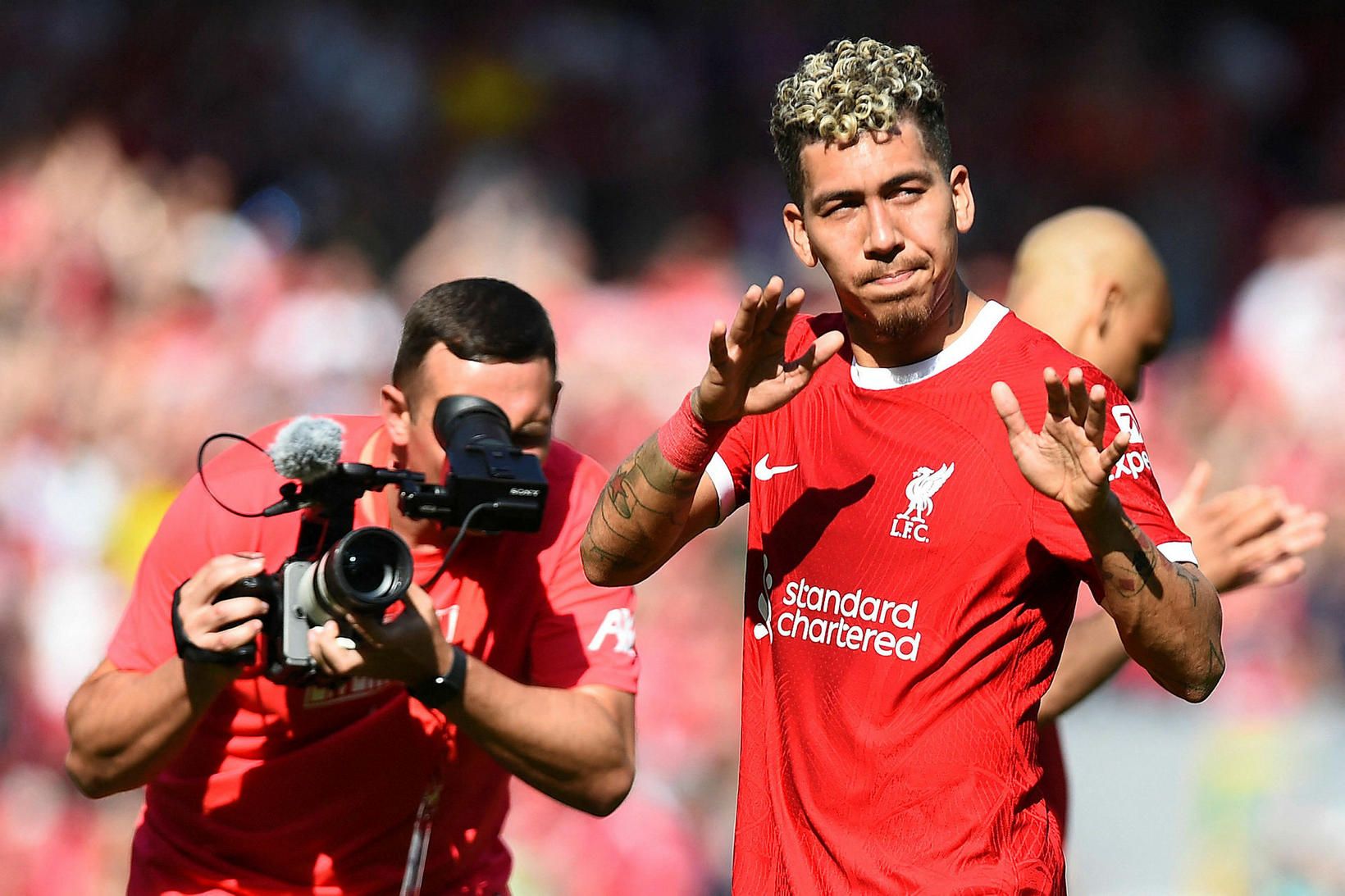 Robert Firmino kvaddi stuðningsfólk Liverpool í vor.