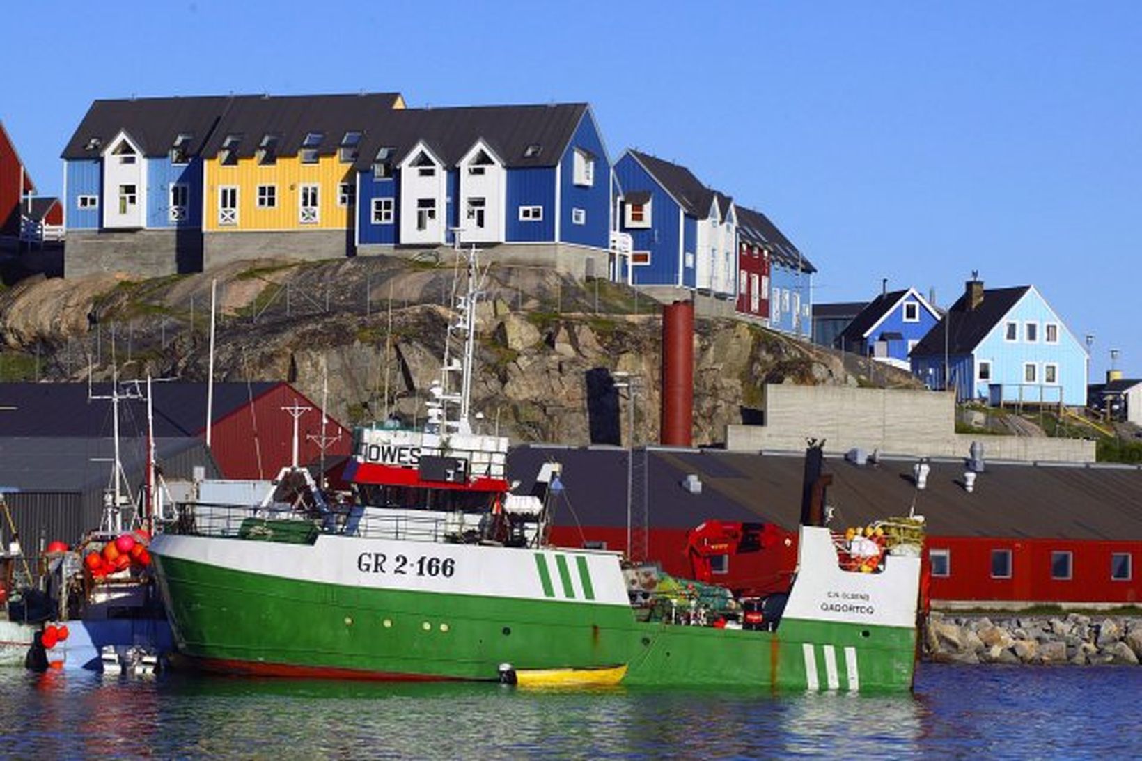 Frá bænum Ilulissat sem er rétt hjá þeim stað er …