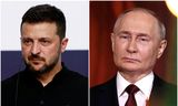Volodimír Selenskí og Vladimír Pútín.