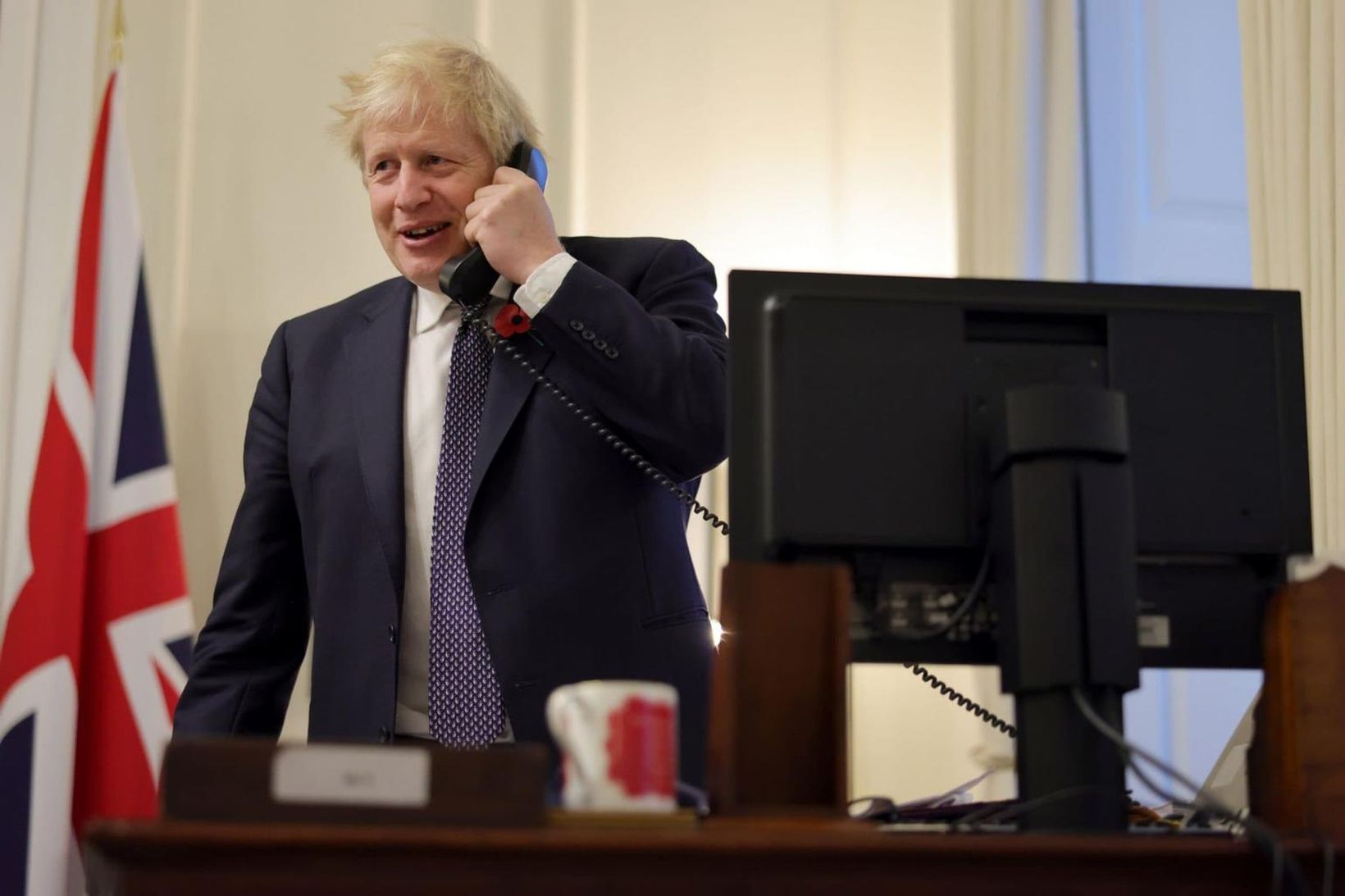 Boris Johnson forsætisráðherra Breta ræddi við Joe Biden, verðandi forseta, …