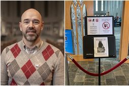 Grétar Einarsson says it's sad but necessary to put up warnings for guests about pickpockets.