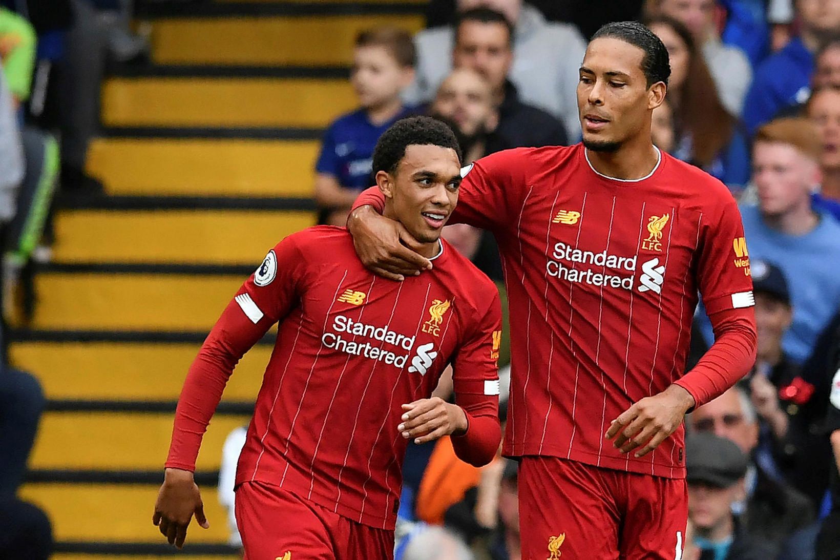 Trent Alexander-Arnold og Virgil van Dijk.