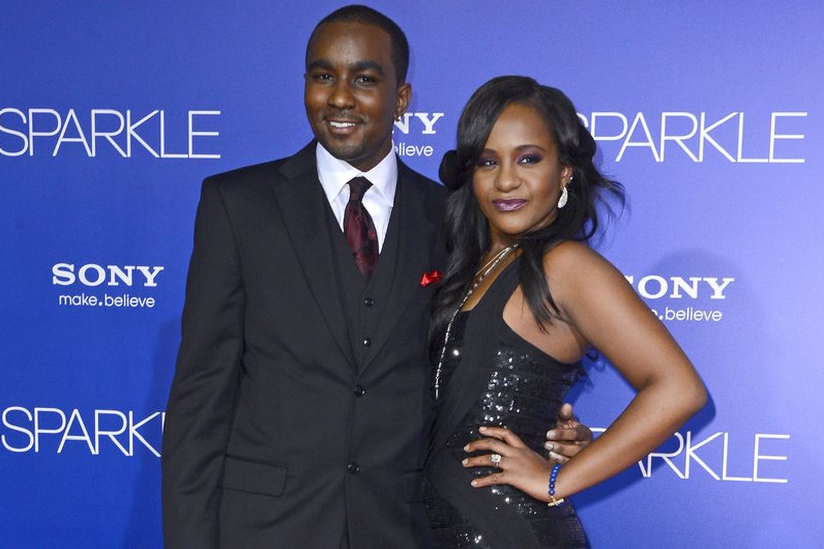 Bobbi Kristina Brown ásamt Nick Gordon í byrjun janúar á …