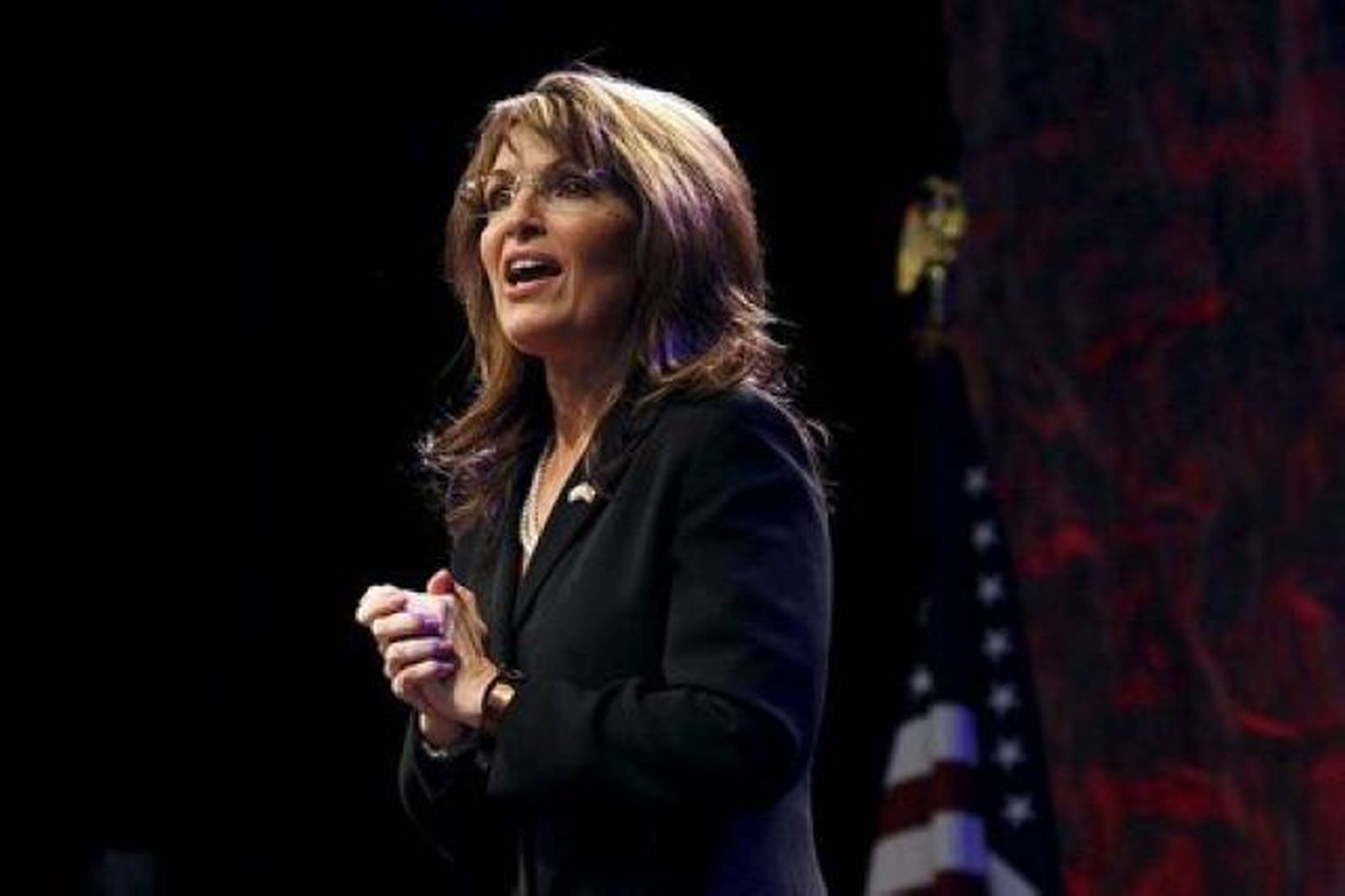Sarah Palin flytur ræðu sína í Nashville í nótt.