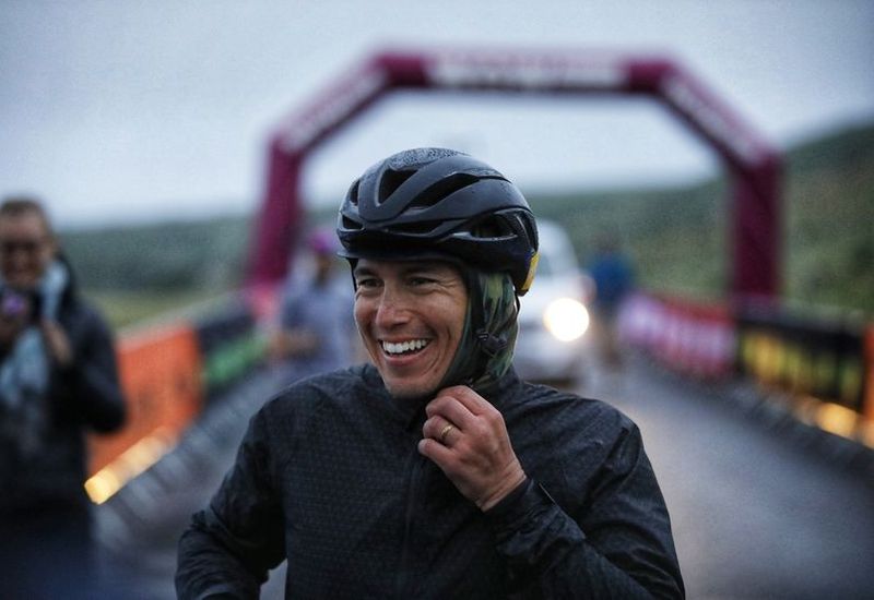Chris Burkard was happy after completing the Cyclothon.