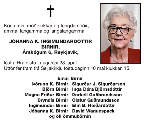 Jóhanna K. Ingimundardóttir Birnir,