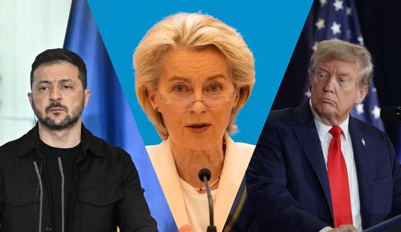 Leiðtogar Evrópu sitja fund Selenskís og Trumps