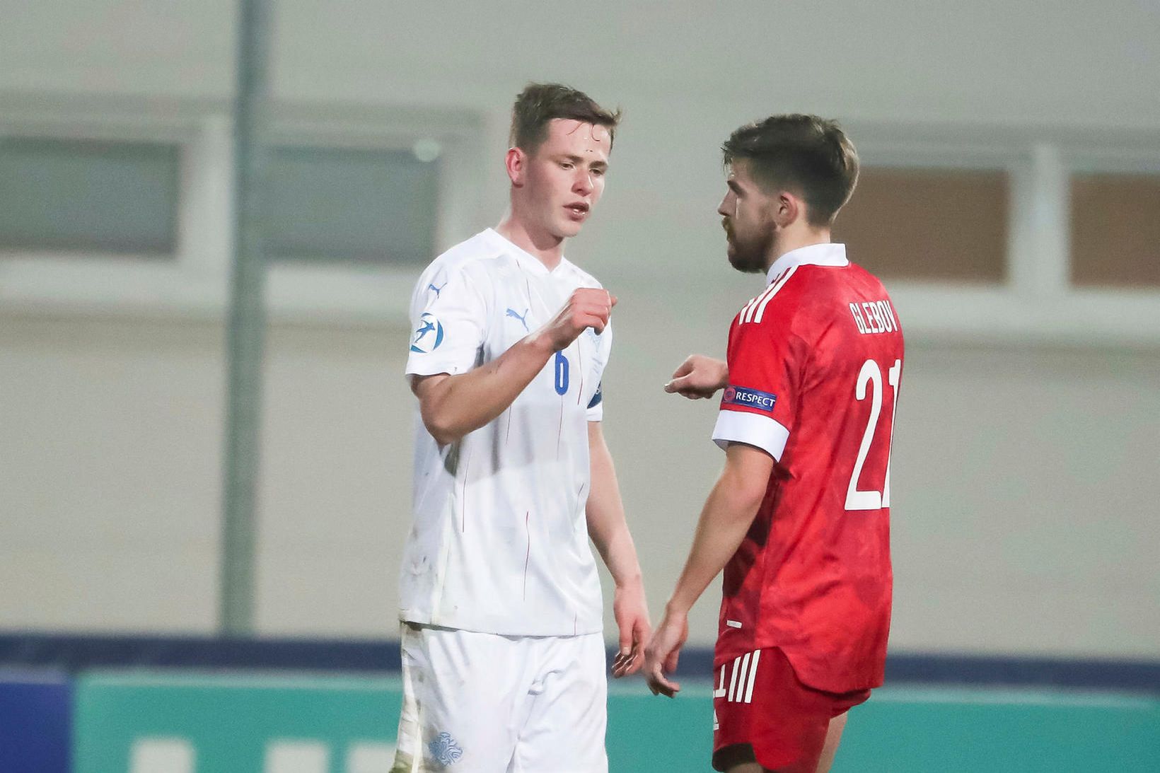 Alex Þór Hauksson eftir leik með U21-árs landsliðinu gegn Rússlandi …