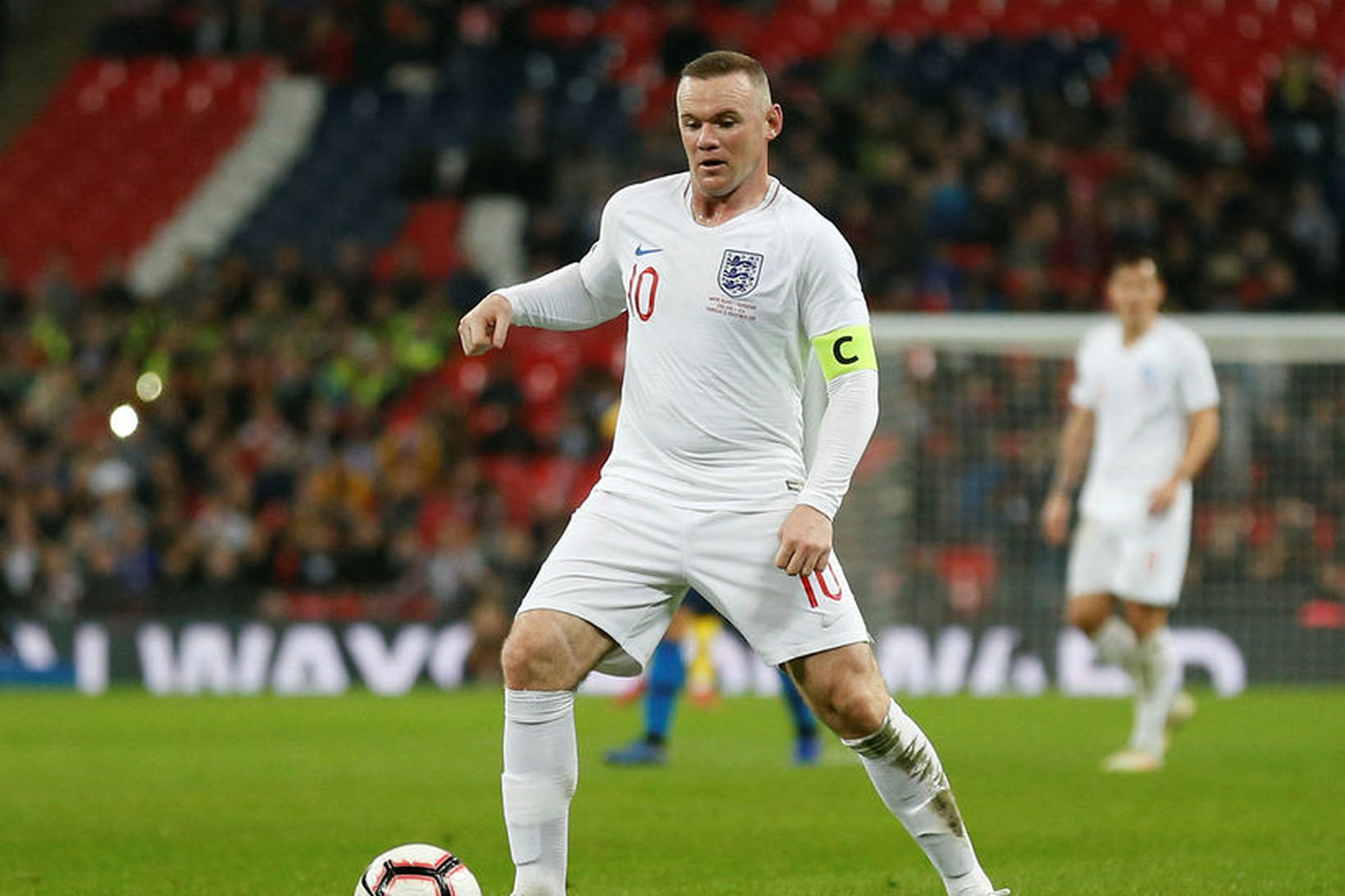 Wayne Rooney lék sinn síðasta landsleik í kvöld.