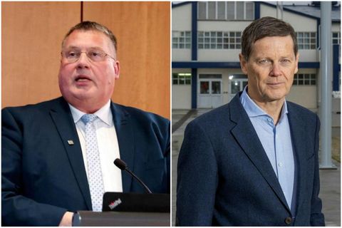 Ólafur Þór Hauksson héraðssaksóknari og Þorsteinn Már Baldvinsson, fyrrverandi forstjóri Samherja.