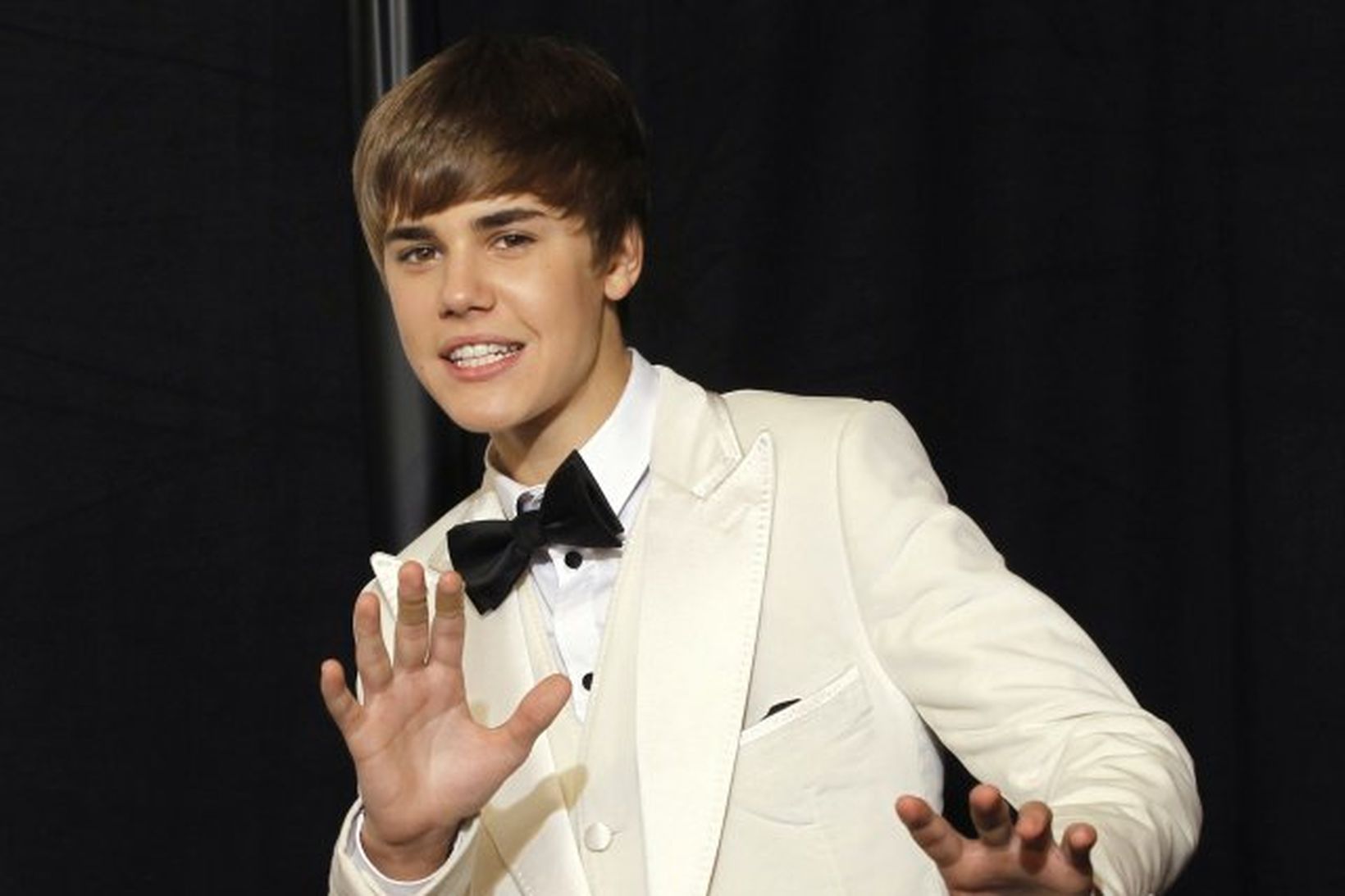 Justin Bieber á Grammy-hátíðinni sem haldin var nýverið.