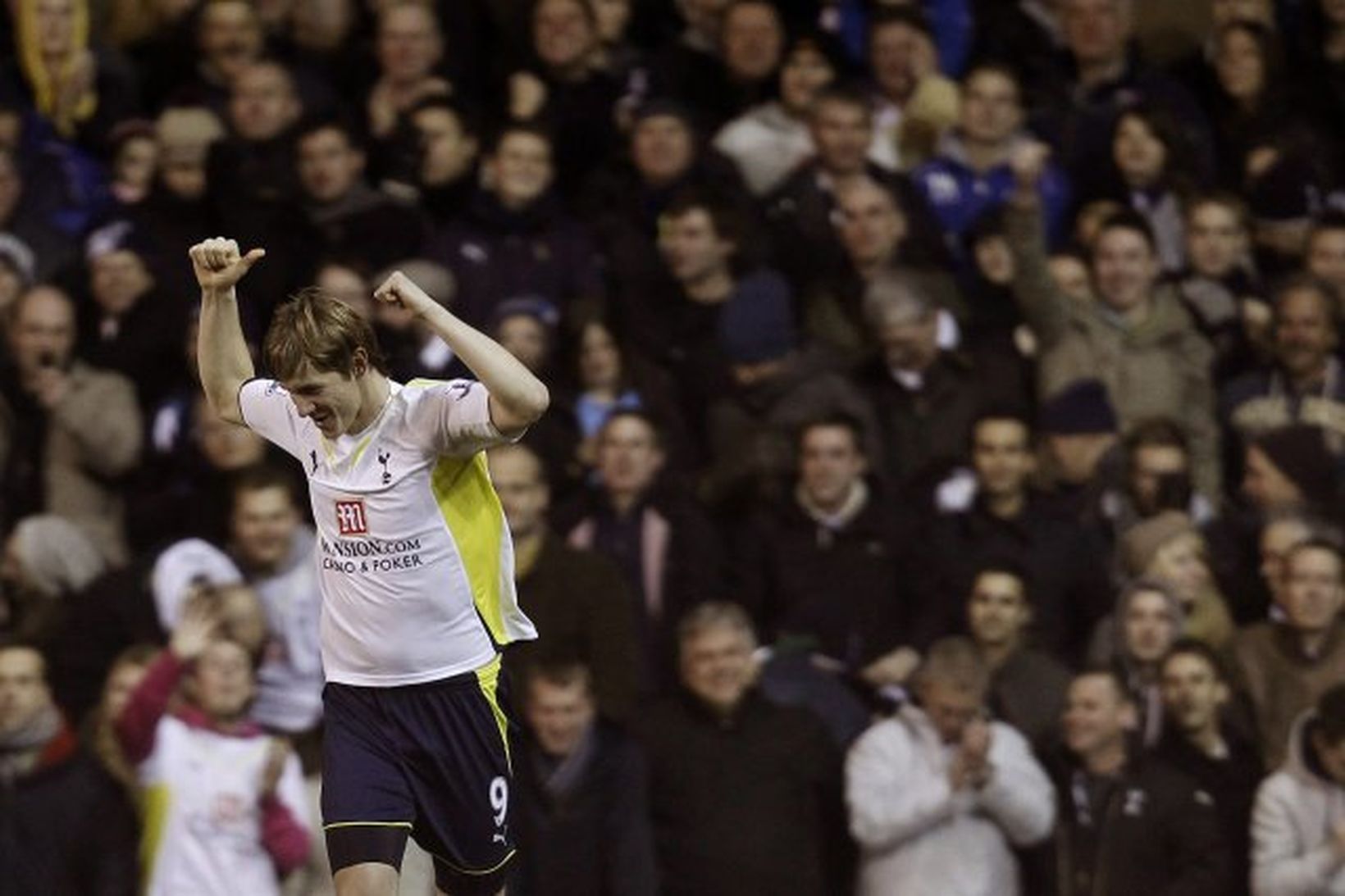 Roman Pavlyuchenko skoraði tvö mörk fyrir Tottenham í dag.