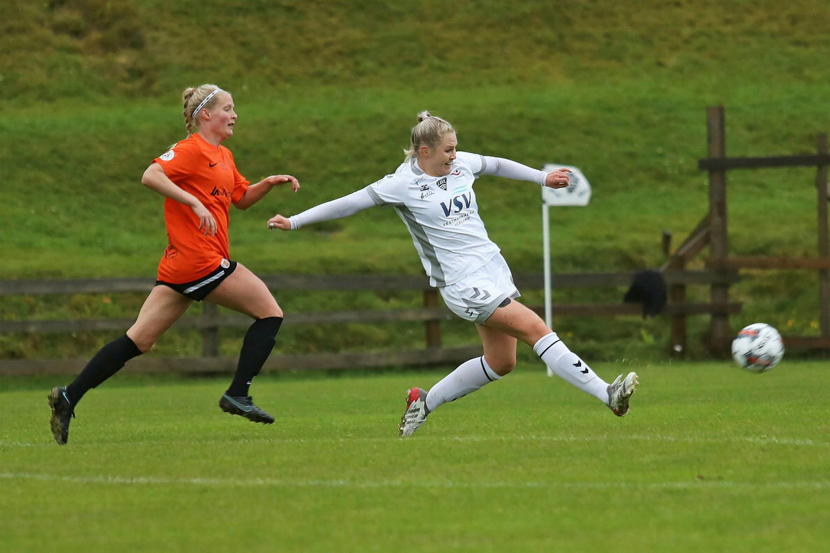 Þórhildur Ólafsdóttir innsiglaði sigur ÍBV í kvöld.