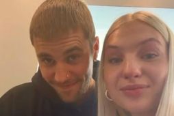Dagbjört Lilja fékk mynd af sér með Justin Bieber.