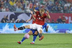 Rasmus Hojlund skoraði fyrsta mark United í nótt.
