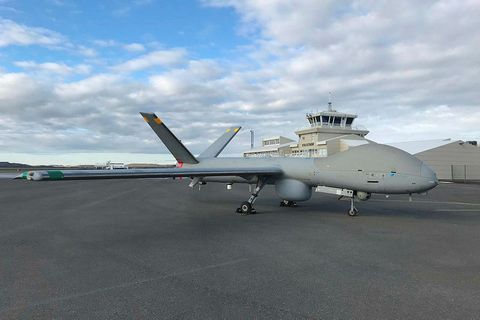 The drone at Egilsstaðir Airport.