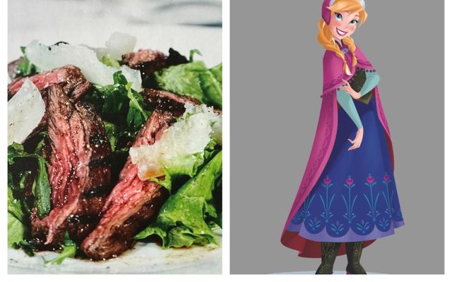 Anna í Frozen býður upp á steikarsalat úr Frozen matreiðslubókinni.