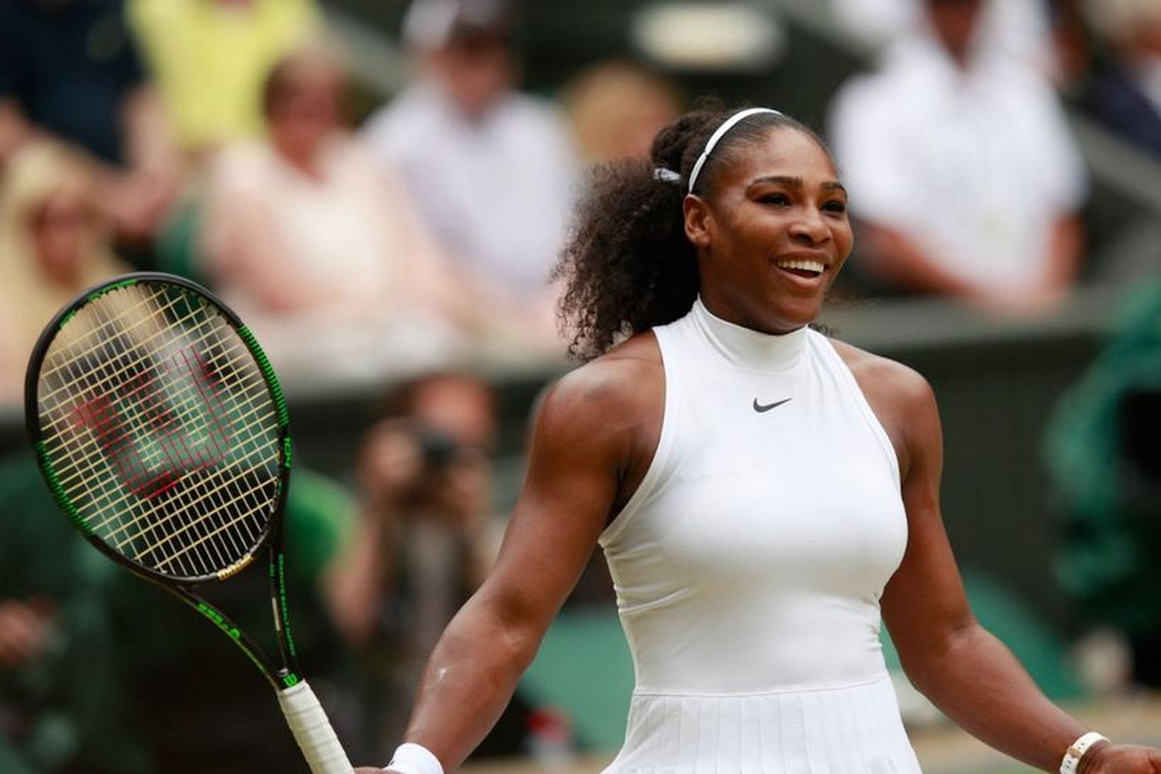 Serena Williams er margfaldur meistari í tennis og á þetta …